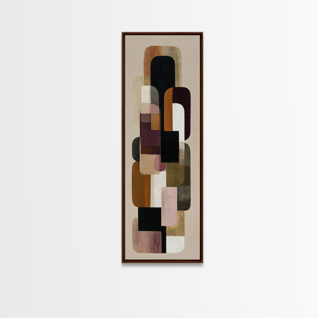 Woven Basket Pattern Enlarged as Modern Art Framed Canvas Print, Tribal Art, Room Decor, Living Room Decor, Fine Art, Tribal, TRI-1x3-74