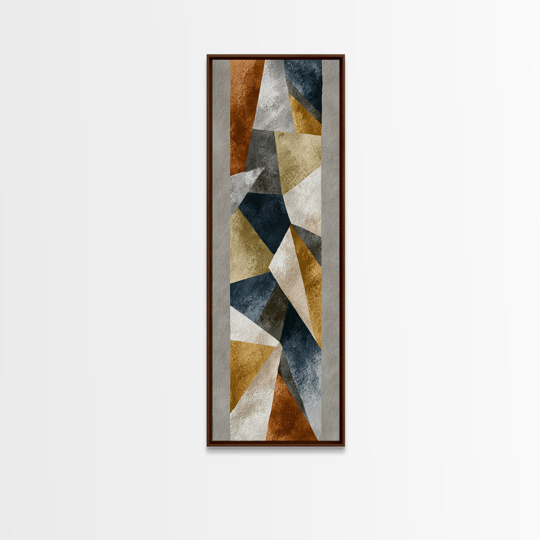 Earth Tone Geometric Pattern by Woven Cloth Canvas Print, Tribal Art, Living Room Decor, Abstract Art, Tribal, TRI-1x3-86