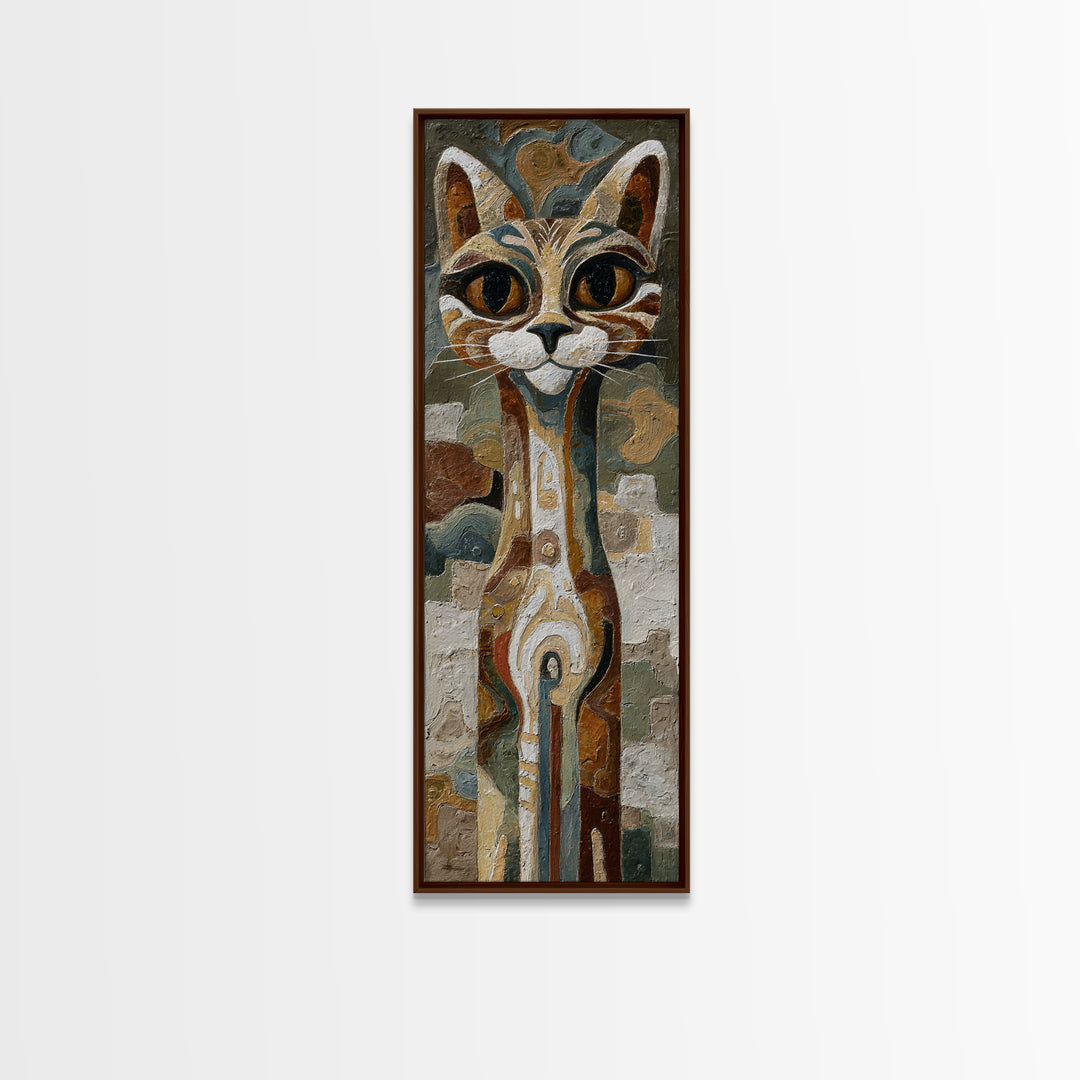 Stylized Animal Totem Canvas Print, Tribal Art, Modern Decor, Living Room Decor, Fine Art, Tribal, Wall Decor, TRI-1x3-88