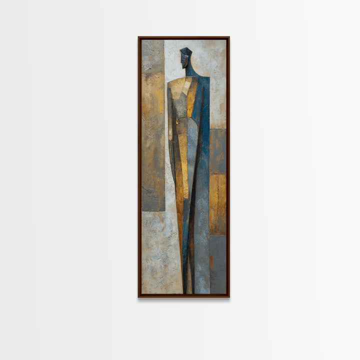 Carved Wood Figure Canvas Print, Tribal Art, Home Decor, Living Room Decor, Fine Art, Tribal, African Art, African Wall Art, TRI-1x3-9