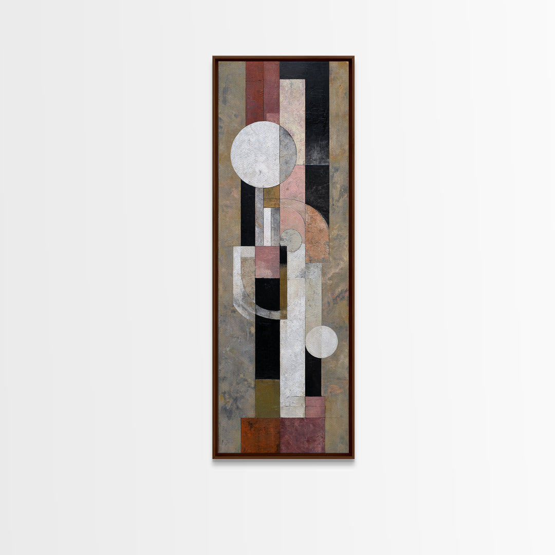 Abstract Drum Circle Suggested Through Repeated Forms Canvas Print, Tribal Art, Original Art, Living Room Decor, Abstract Art, TRI-1x3-90
