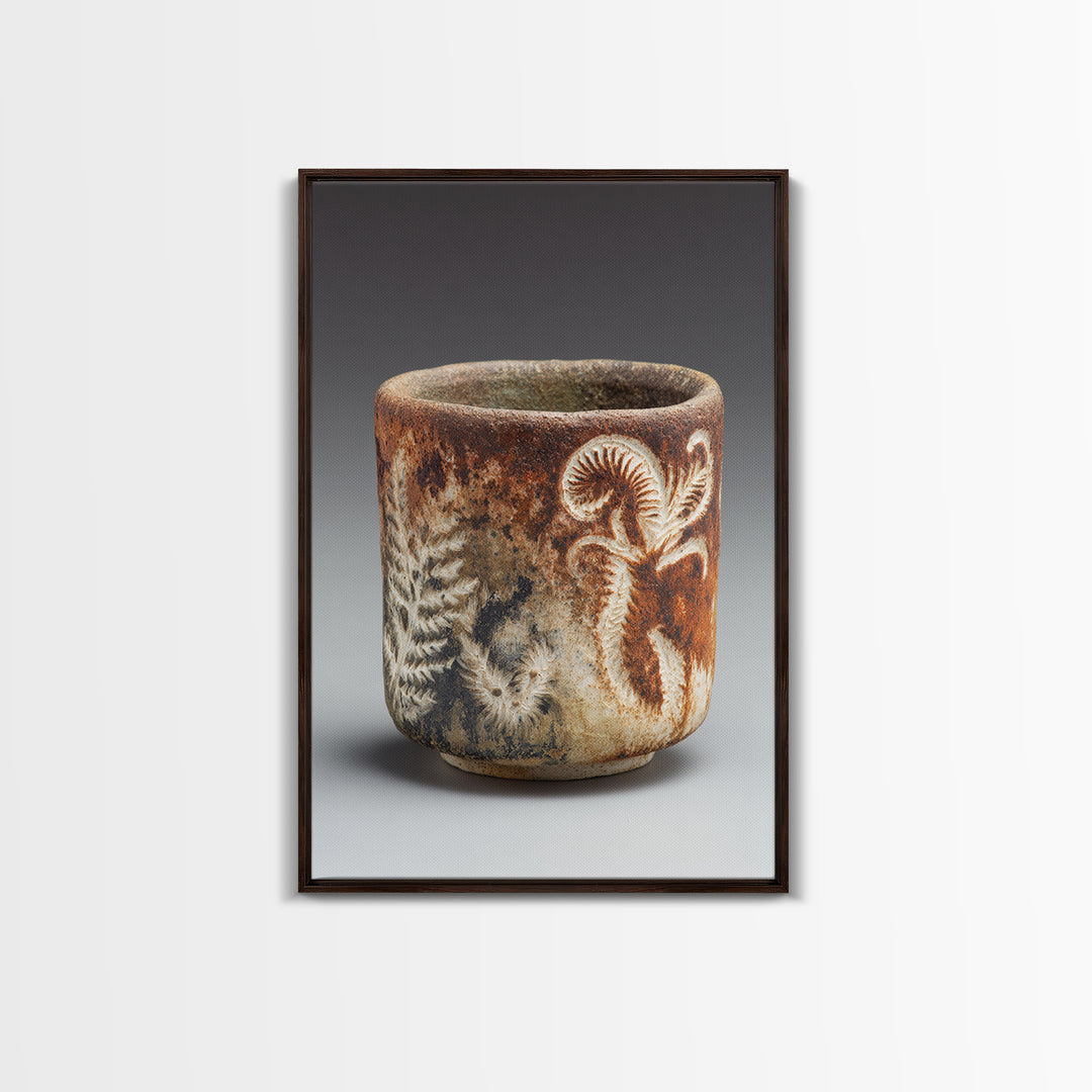 Clay Pottery Vessel Canvas Print, Tribal Art, Canvas Painting, Living Room Decor, Fine Art, Tribal, Original Abstract, TRI-2x3-23