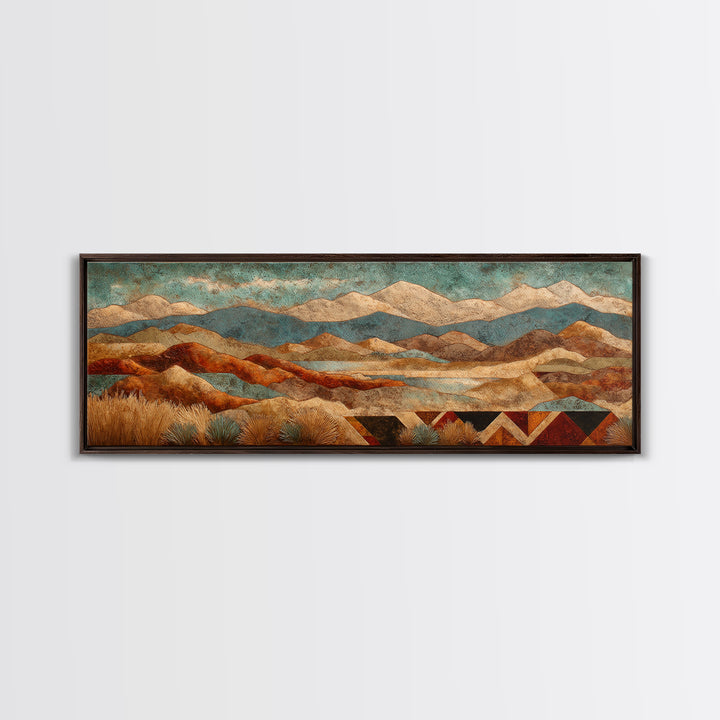 Desert Rhythm Pattern Canvas Print, Tribal Art, Luxury Decor, Living Room Decor, Tribal, Abstract Art, Abstract Wall Art, TRI-3x1-14
