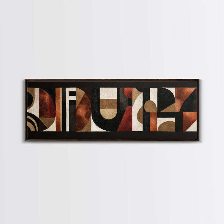 Mud Cloth Black and Cream Pattern Canvas Print, Tribal Art, Canvas Painting, Living Room Decor, Oil Painting, Tribal, TRI-3x1-95