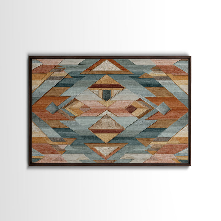 Desert Rhythm Pattern Framed Canvas Print, Tribal Art, Gallery Wall Art, Living Room Decor, Fine Art, Tribal, Minimalist Decor, TRI-3x2-2
