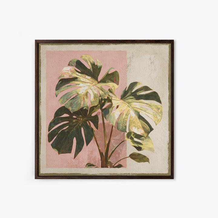 Lush Monstera Leaves Canvas Print, Tropical Art, Room Decor, Living Room Decor, Fine Art, Tropic, Printable, Printable Wall Art, TRO-1x1-25