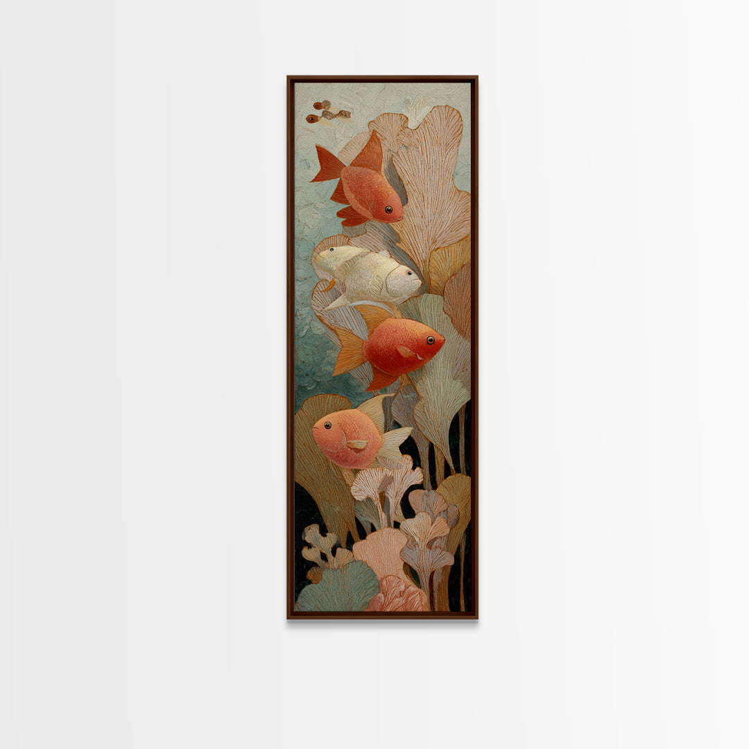 Tropical Fish over Coral Reef Canvas Print, Tropical Art, Oversized Wall Art, Living Room Decor, Fine Art, Tropic, Beach Print, TRO-1x3-23