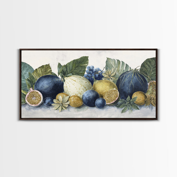 Tropical Fruit Market Arrangement Framed Canvas Print, Tropical Art, Coastal Decor, Living Room Decor, Fine Art, Tropic, TRO-2x1-11