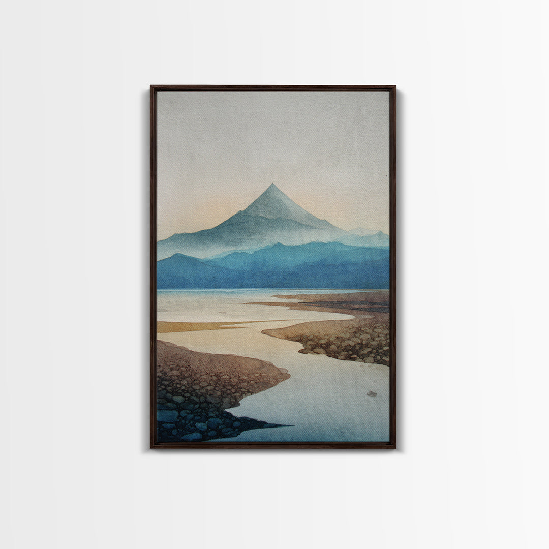 Island Volcano with Lush Foreground Canvas Print, Tropical Art, Oversized Wall Art, Living Room Decor, Fine Art, Tropic, TRO-2x3-49