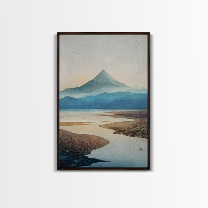 Island Volcano with Lush Foreground Canvas Print, Tropical Art, Oversized Wall Art, Living Room Decor, Fine Art, Tropic, TRO-2x3-49