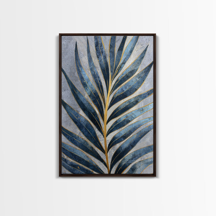 Rain Soaked Palm Leaf Closeup Canvas Print, Tropical Art, Printable Wall Art, Living Room Decor, Watercolor Art, Tropic, TRO-2x3-5