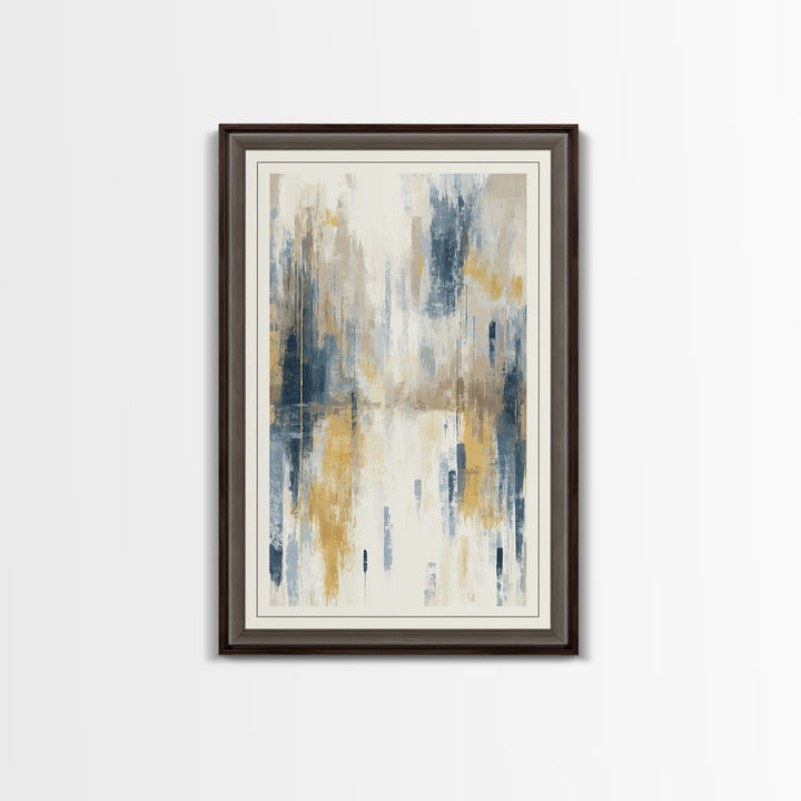 Jungle Waterfall with Misty Light Framed Canvas Print, Tropical Art, Abstract Painting, Living Room Decor, Fine Art, Tropic, TRO-2x3-69