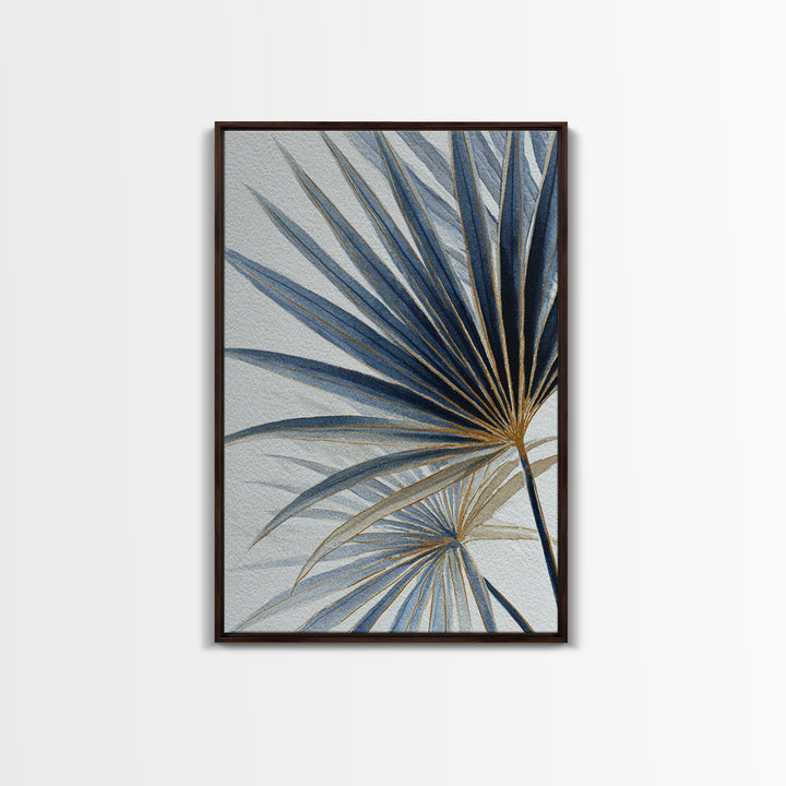 Rain Soaked Palm Leaf Closeup Canvas Print, Tropical Art, Coastal Decor, Living Room Decor, Fine Art, Tropic, Modern Decor, TRO-2x3-77