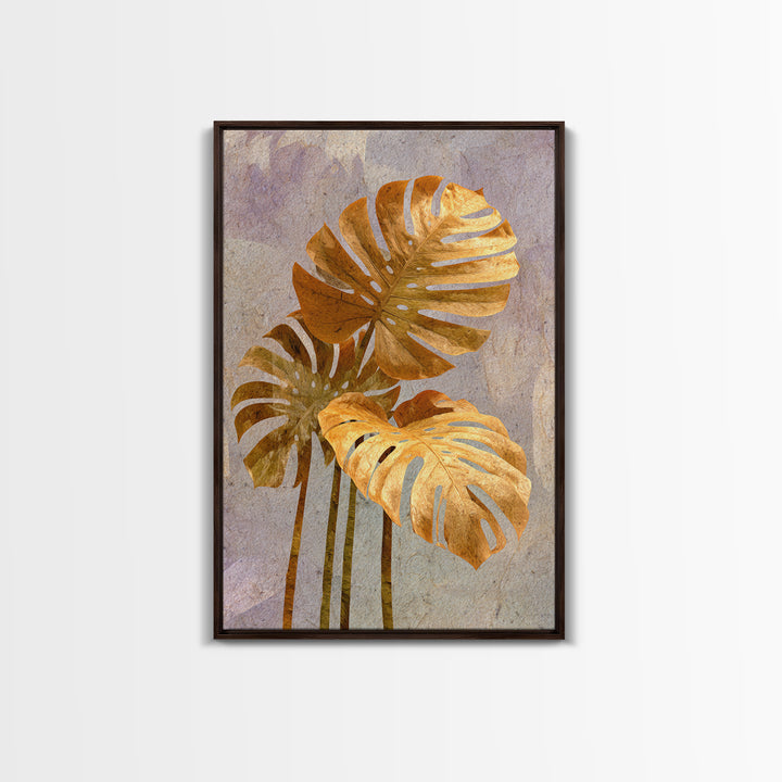 Lush Monstera Leaves Canvas Print, Tropical Art, Wall Art Prints, Living Room Decor, Fine Art, Tropic, Beach Wall Art, TRO-2x3-9