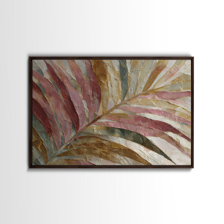 Rain Soaked Palm Leaf Closeup Canvas Print, Tropical Art, Coastal Decor, Living Room Decor, Fine Art, Tropic, Modern Decor, TRO-3x2-1