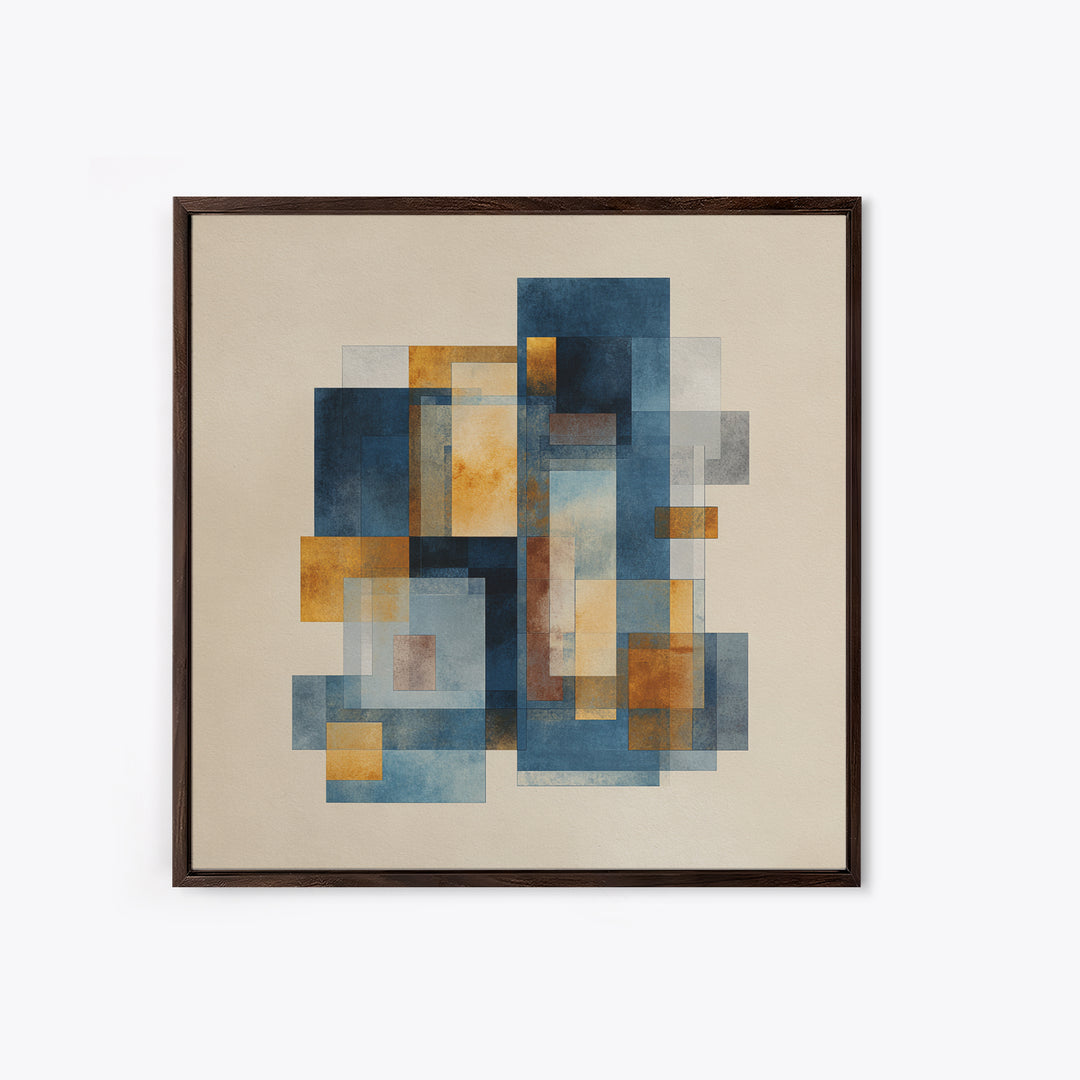 Brick Wall and Window Shadows as Geometry Canvas Print, Urban Art, Room Decor, Living Room Decor, Fine Art, Urban, Art Deco, URB-1x1-77