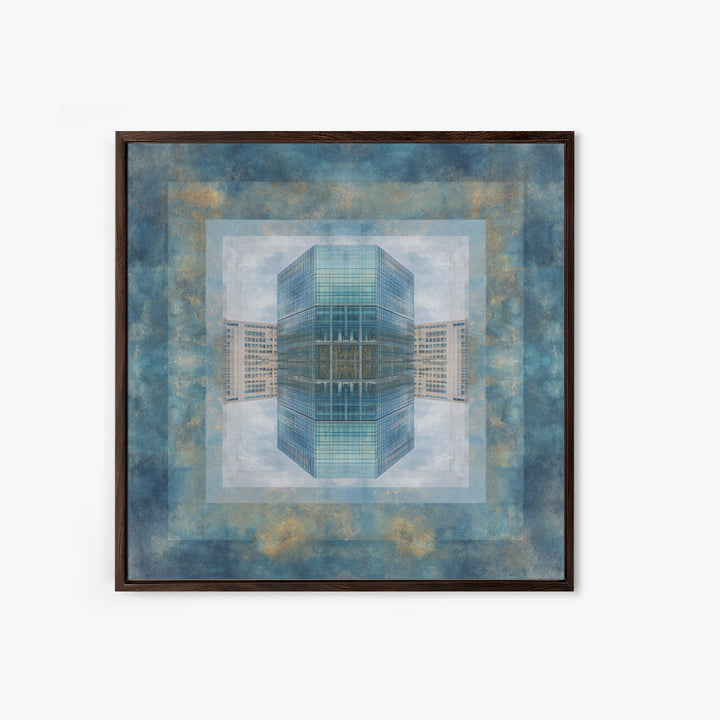 Modern Skyscraper Glass Reflections Canvas Print, Urban Art, Modern Decor, Living Room Decor, Fine Art, Urban, Home Decor, URB-1x1-86