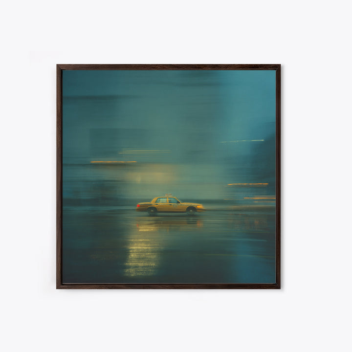 Taxi Cab Motion Blur Canvas Print, Urban Art, Wall Art, Living Room Decor, Fine Art, Urban, Digital Print, Printable Art, URB-1x1-99