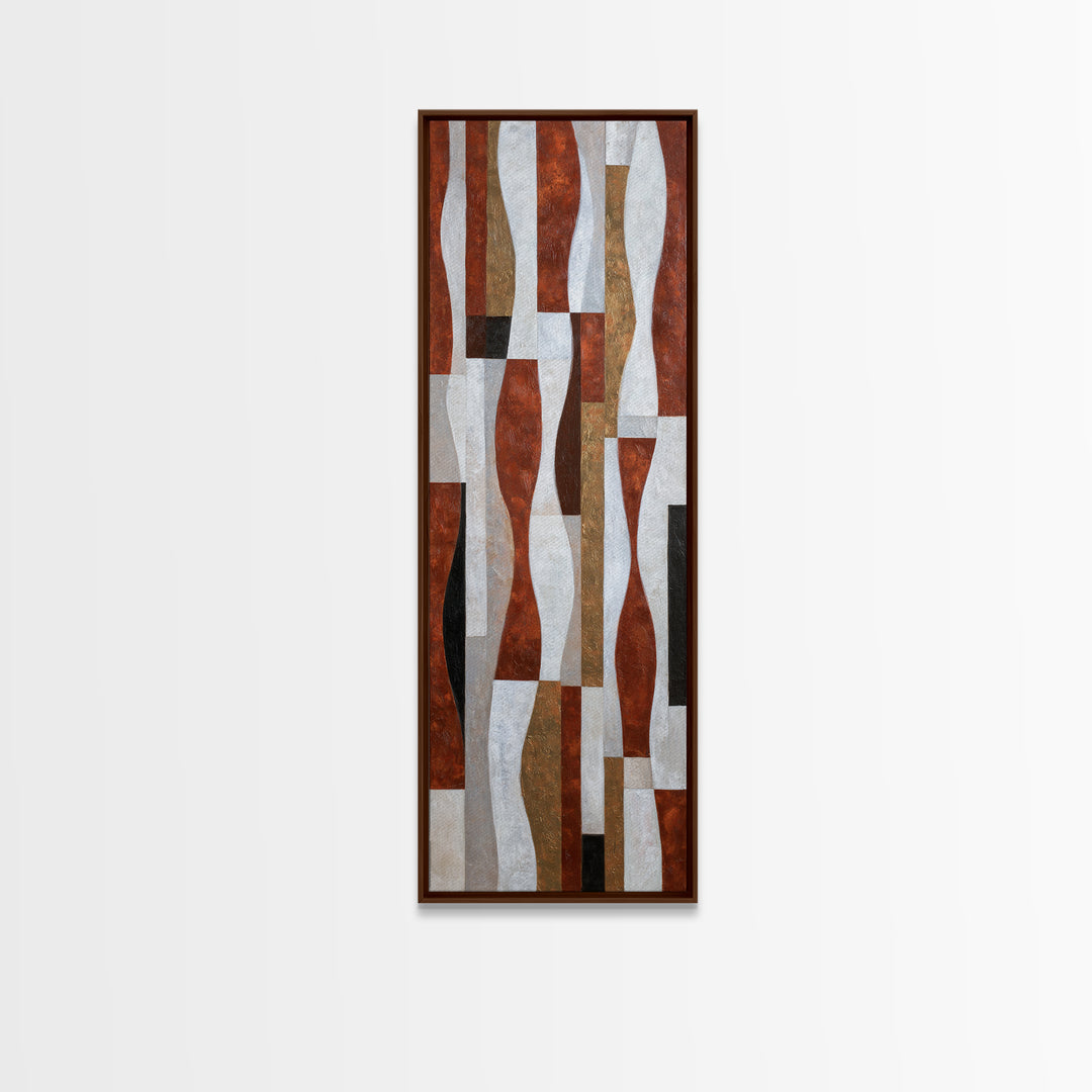 High Rise Window Grid Abstract Framed Canvas Print, Urban Art, Printable Wall Art, Living Room Decor, Abstract Art, Urban, URB-1x3-31
