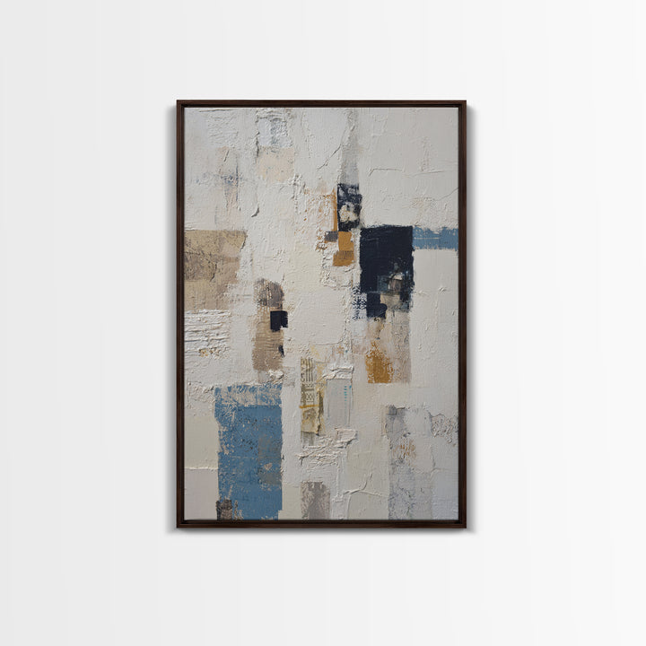 Brick Wall and Window Shadows as Geometry Framed Canvas Print, Urban Art, Wall Decor, Living Room Decor, Fine Art, Urban, URB-2x3-13