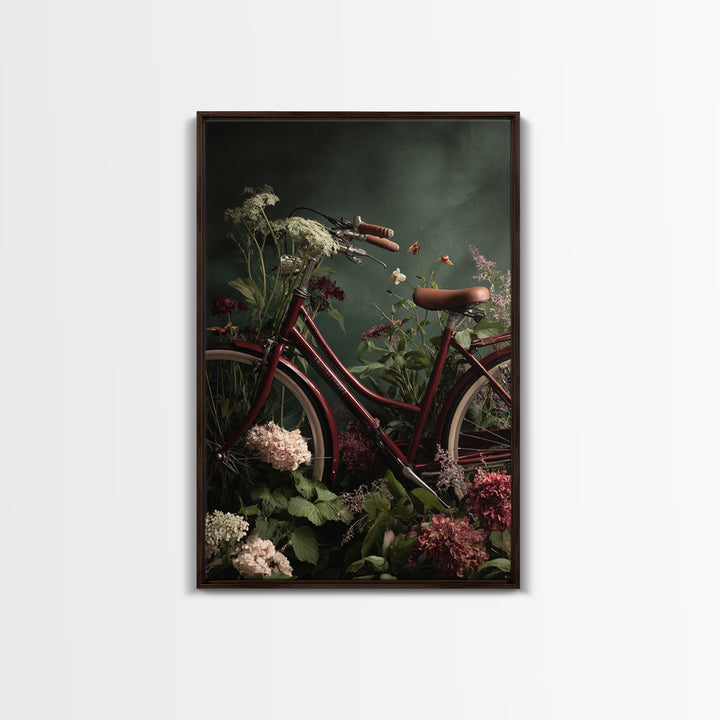 Bicycle Locked to Post Canvas Print, Urban Art, Art Print, Living Room Decor, Fine Art, Urban, Oil Painting, Art Deco, URB-2x3-23