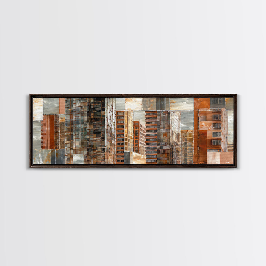 Modern Skyscraper Glass Reflections Canvas Print, Urban Art, Digital Download Art, Living Room Decor, Fine Art, Urban, URB-3x1-54