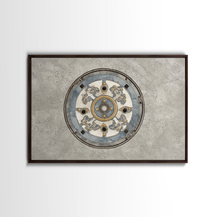 Open Manhole Steam Canvas Print, Urban Art, Modern Art, Living Room Decor, Urban, Gay Art, Gallery Decor, Neutral Decor, URB-3x2-21