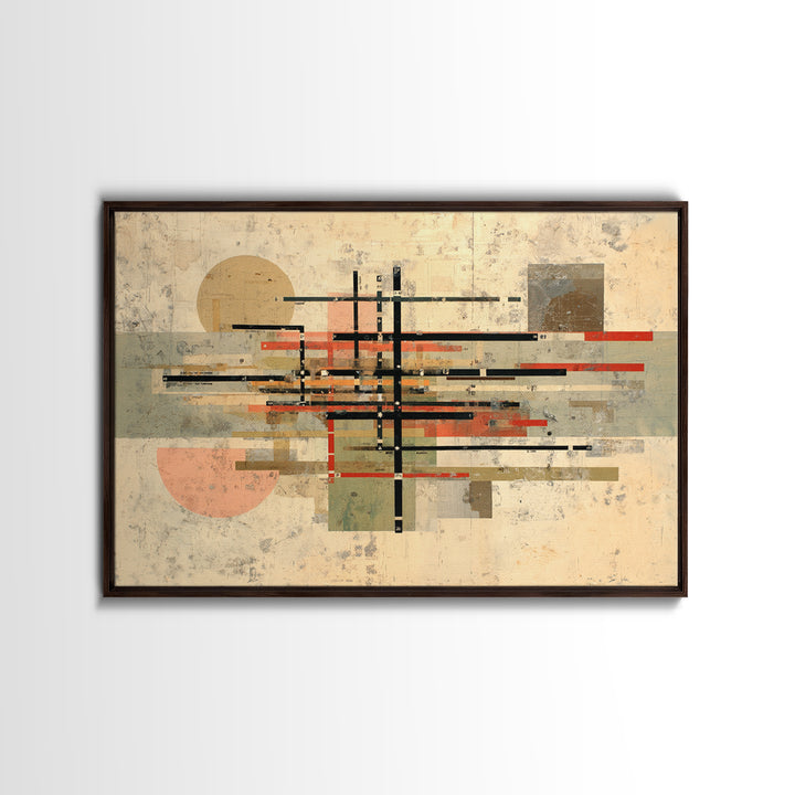 Abstract Subway Map Lines Without Labels Canvas Print, Urban Art, Queer Art, Living Room Decor, Abstract Art, Urban, URB-3x2-56