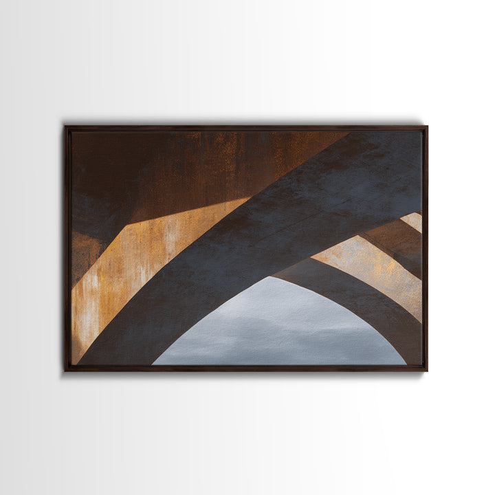 City Bridge Structure Framed Canvas Print, Urban Art, African American Art, Living Room Decor, Fine Art, Urban, Gallery Decor, URB-3x2-86