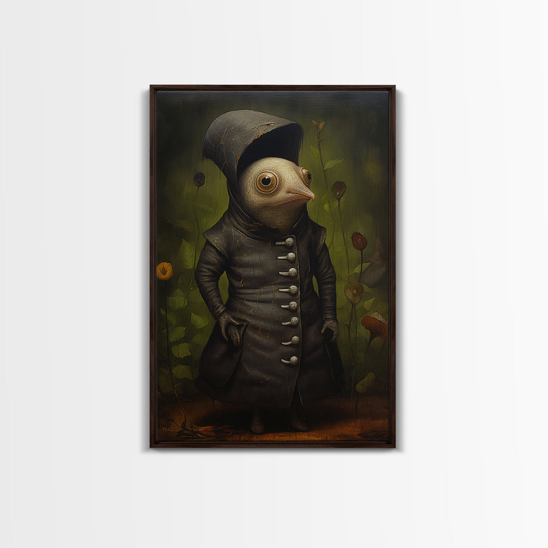 Snail Botanist, Victorian Animal Portrait, Halloween Art, Gothic Whimsy Decor, Anthropomorphic Costume Art