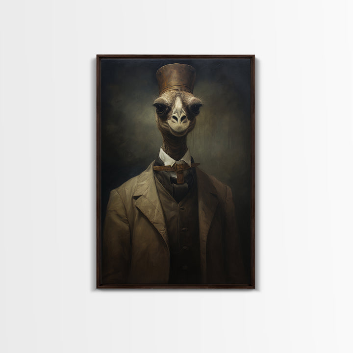 Camel Diplomat, Victorian Animal Portrait, Halloween Art, Gothic Whimsy Decor, Anthropomorphic Costume Art
