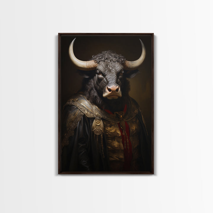 Buffalo Mayor, Victorian Animal Portrait, Halloween Art, Gothic Whimsy Decor, Anthropomorphic Costume Art
