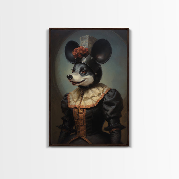 Orca Baroness, Victorian Animal Portrait, Halloween Art, Gothic Whimsy Decor, Anthropomorphic Costume Art