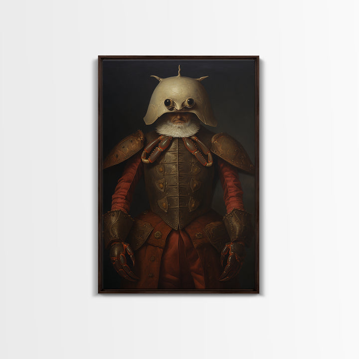 Crab Inspector, Victorian Animal Portrait, Halloween Art, Gothic Whimsy Decor, Anthropomorphic Costume Art