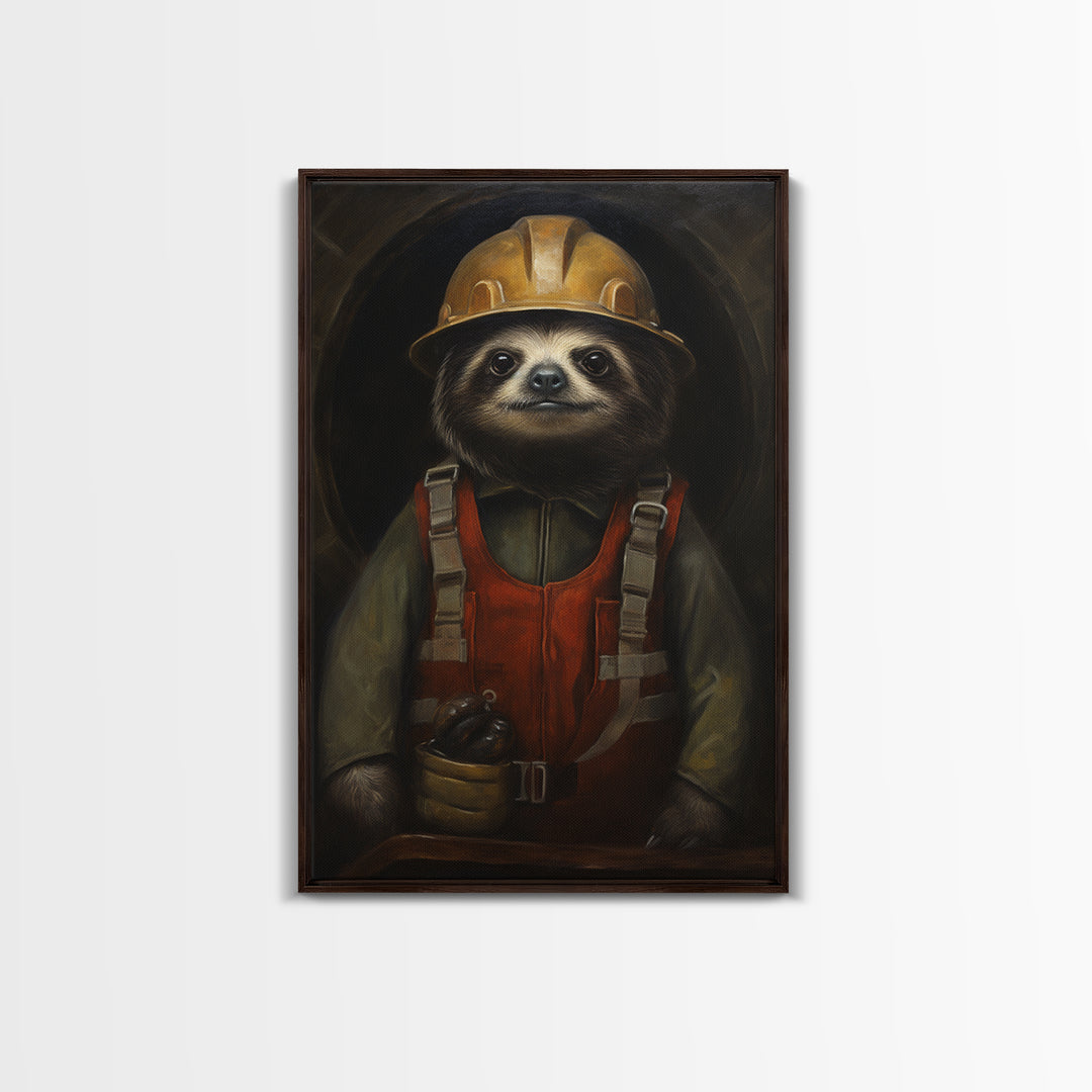Beaver Engineer, Victorian Animal Portrait, Halloween Art, Gothic Whimsy Decor, Anthropomorphic Costume Art