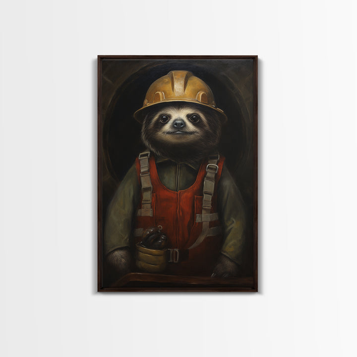 Beaver Engineer, Victorian Animal Portrait, Halloween Art, Gothic Whimsy Decor, Anthropomorphic Costume Art