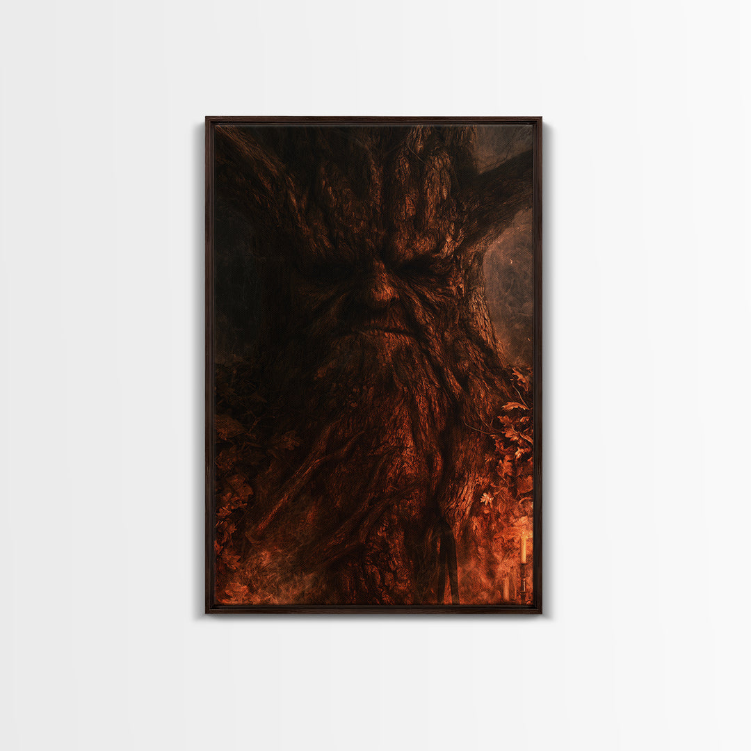 The Hollow-Tree Monster, Victorian Gothic Art, Vertical Wall Art, Canvas Print, Gothic Wall Decor, Halloween Portrait Art, Gothic Home Decor