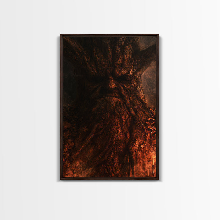 The Hollow-Tree Monster, Victorian Gothic Art, Vertical Wall Art, Canvas Print, Gothic Wall Decor, Halloween Portrait Art, Gothic Home Decor