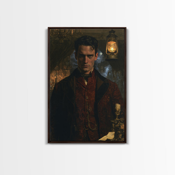 The Possessed Farmhouse, Macabre Victorian Decor, Vertical Wall Art, Canvas Print, Gothic Wall Decor, Halloween Portrait Art