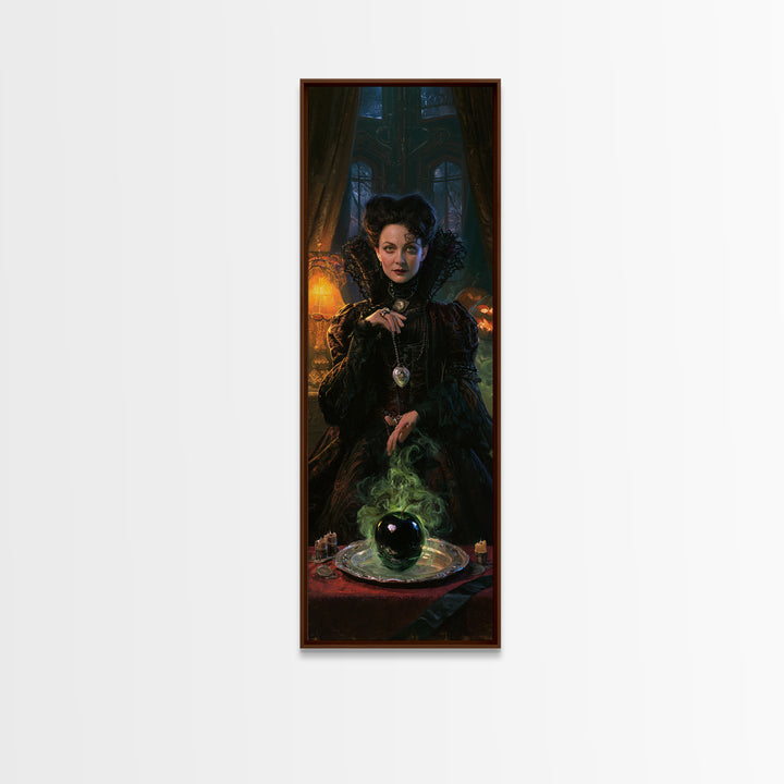 The Poisoned Apple, Victorian Horror Portrait, Tall Narrow Wall Art, Canvas Print, Gothic Wall Decor, Halloween Portrait Art