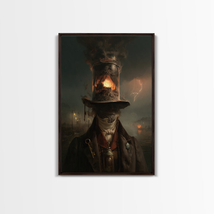 The Dream Eater, Dark Academia Wall Art, Vertical Wall Art, Canvas Print, Gothic Wall Decor, Halloween Portrait Art, Halloween Wall Art