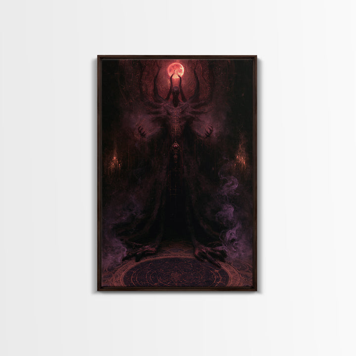The Crawler Beneath The Floor Of Stars, Antique Gothic Portrait, Vertical Wall Art, Canvas Print, Gothic Wall Decor, Halloween Portrait Art