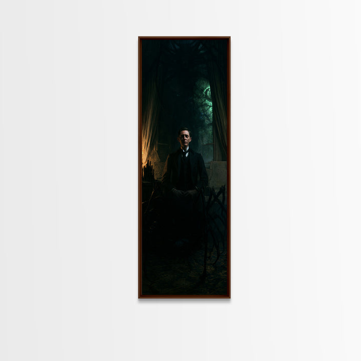 The Crawler Beneath The Floor Of Stars, Dark Academia Wall Art, Tall Narrow Wall Art, Canvas Print, Gothic Wall Decor, Halloween Wall Art