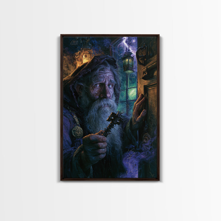 The Keeper Of The Black Reef Key, Victorian Horror Portrait, Vertical Wall Art, Canvas Print, Gothic Wall Decor, Halloween Portrait Art