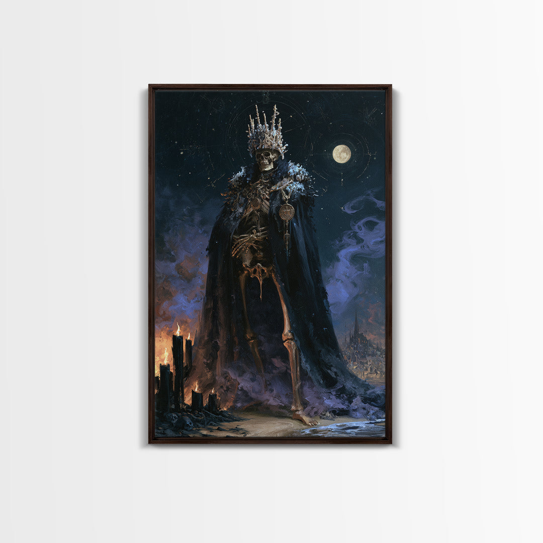 The Salt King Of The Black Shore, Lovecraftian Portrait Art, Vertical Wall Art, Canvas Print, Gothic Wall Decor, Halloween Portrait Art
