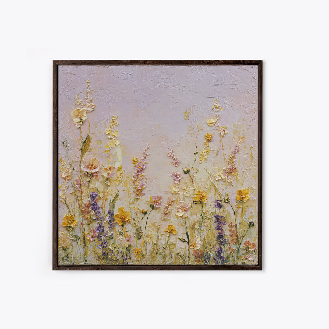 Impressionist Meadow of Wildflowers Canvas Print, Wall Art, Gallery Decor, Living Room Decor, Fine Art, Home Decor, WAL-1x1-17