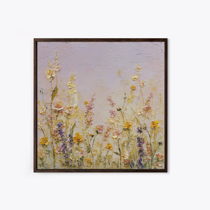 Impressionist Meadow of Wildflowers Canvas Print, Wall Art, Gallery Decor, Living Room Decor, Fine Art, Home Decor, WAL-1x1-17