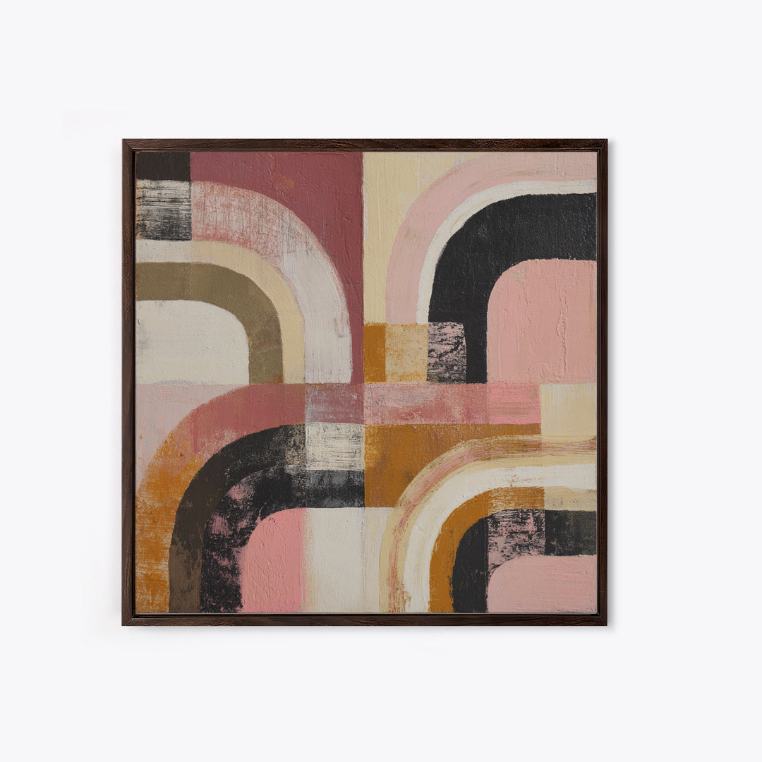 Statement Abstract with Bold Layered Brushwork Canvas Print, Wall Art, Room Decor, Living Room Decor, Abstract Art, WAL-1x1-49