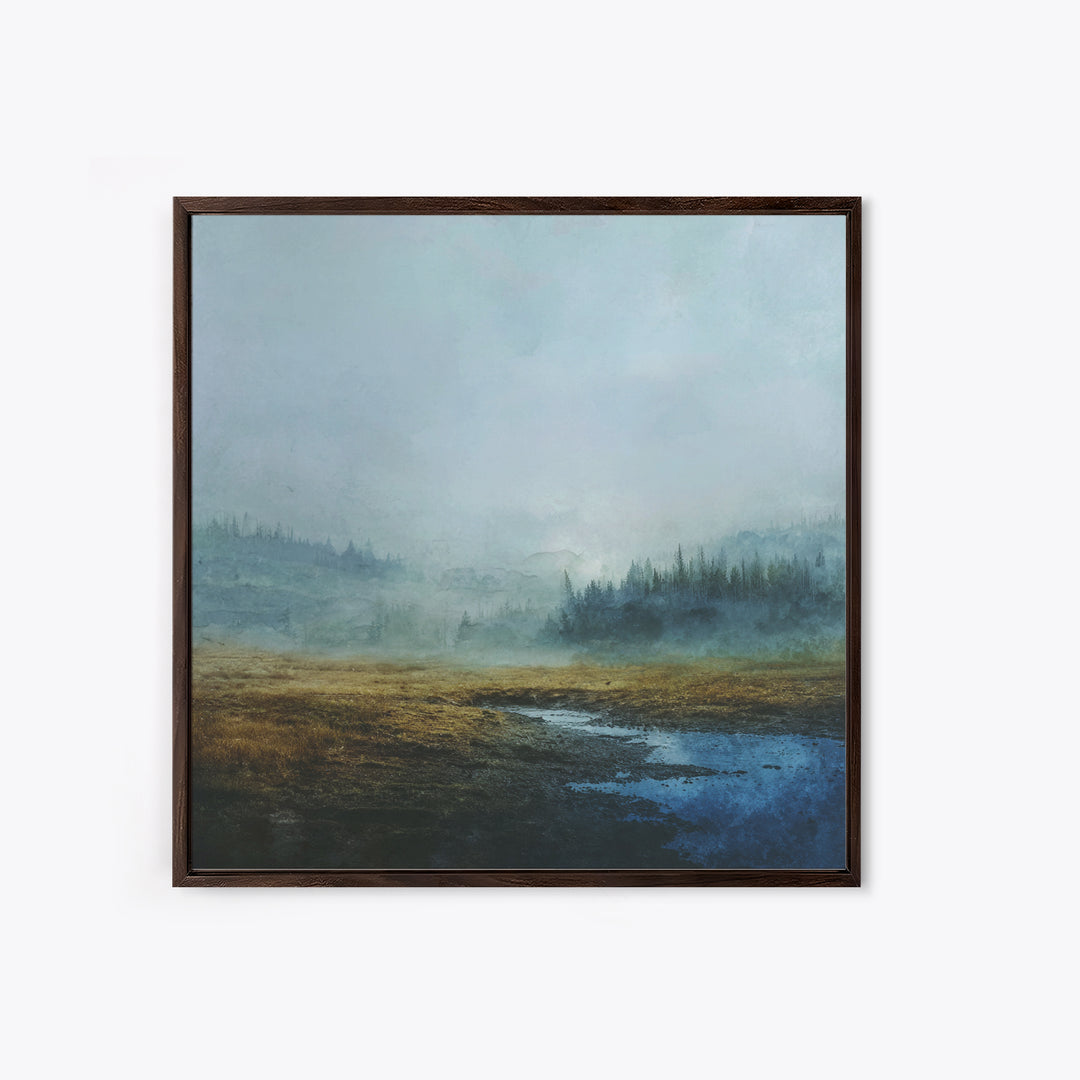 Moody Forest Landscape Canvas Print, Wall Art, Boho Decor, Living Room Decor, Fine Art, Painting, Art Print, WAL-1x1-82