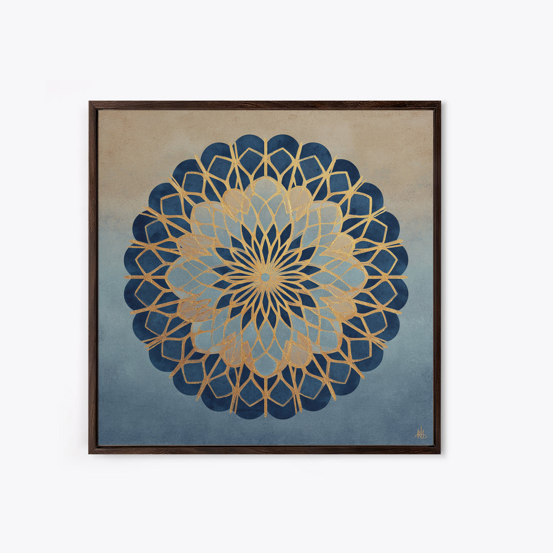 Sacred Geometry Mandala Framed Canvas Print, Wall Art, Living Room Decor, Oil Painting, Metal Wall Art, Digital Wall Art, WAL-1x1-93